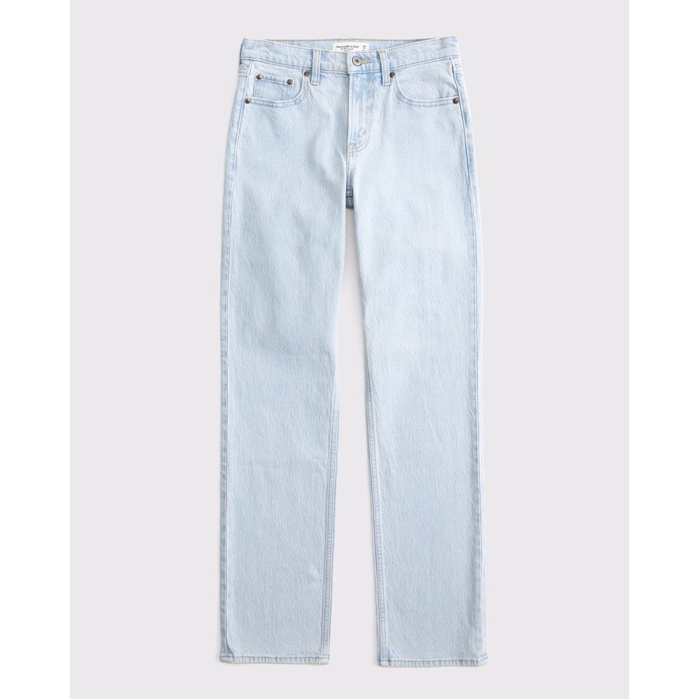 NEW Abercrombie & Fitch The 90s Mid Rise Straight Jeans size‎ 16 Long 33